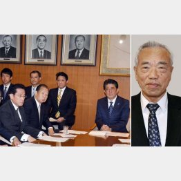 野党時代は質問時間の大幅増を要求（写真右=谷川弥一議員）／（Ｃ）共同通信社