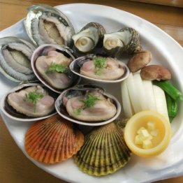 人気の磯焼きコース（Ｃ）日刊ゲンダイ