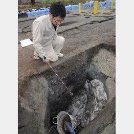イノシシの骨が見つかった纒向遺跡（Ｃ）共同通信社
