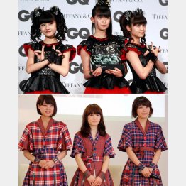 BABYMETAL（上）とNegicco／（Ｃ）日刊ゲンダイ