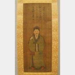 大英博物館の菅原道真を描いた「渡唐天神像」／（Ｃ）共同通信社