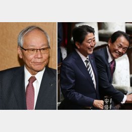 安倍首相はやりたい放題（左は日本医師会の横倉会長）／（Ｃ）日刊ゲンダイ