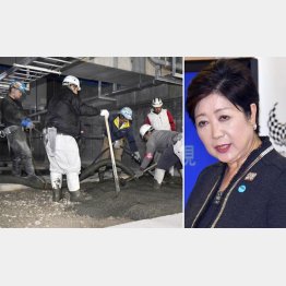 見切り発車の追加工事（Ｃ）共同通信社