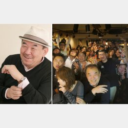 写真右は２０１２年の送別会の様子（提供写真）