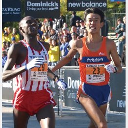 龍谷大ＯＢの高岡寿成は０２年シカゴマラソン（３位）で日本最高記録を出した／（Ｃ）共同通信社