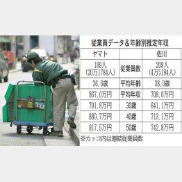 従業員データと推定年収（Ｃ）日刊ゲンダイ