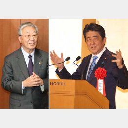 持ちつ持たれつが続くのか（左は経団連次期会長に内定した中西日立会長）／（Ｃ）共同通信社