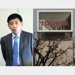東芝メモリの格安売却に“待った”かかるか（左は村上世彰氏）／（Ｃ）日刊ゲンダイ