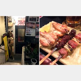 入り口はいかにも怪しげで…（焼き鳥は本格派だった）／（Ｃ）日刊ゲンダイ