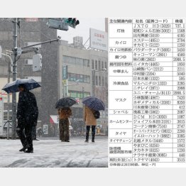 厳冬２９銘柄一覧（Ｃ）日刊ゲンダイ