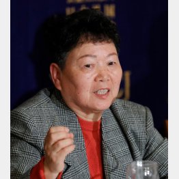 外国特派員協会で会見した川崎栄子さん（Ｃ）日刊ゲンダイ