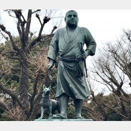 上野公園の西郷隆盛像（Ｃ）日刊ゲンダイ