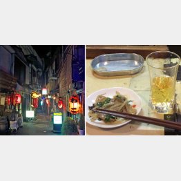 まるで映画のセットのよう（前金制のアルミ皿に現金を置く）／（Ｃ）日刊ゲンダイ