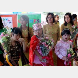 ミャンマーの障害児支援施設の建設に使われた（提供写真）