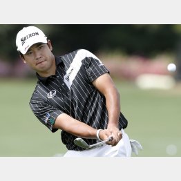 練習ラウンドの松山（Ｃ）共同通信社