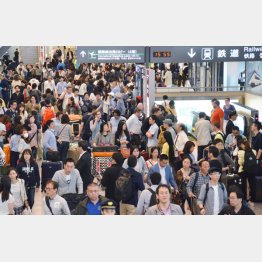 今年もこんな光景が…（Ｃ）共同通信社