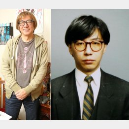 新入社員時代のしりあがりさん（右）／（提供写真）