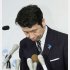 辞意を表明した米山知事（Ｃ）共同通信社