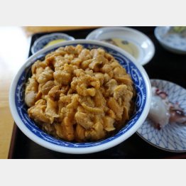 「ぬいどう食堂」のウニ丼／（Ｃ）日刊ゲンダイ