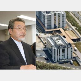 ４月に開校した獣医学部（左は吉川氏）／（Ｃ）共同通信社