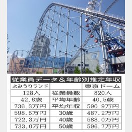 写真は東京ドームシティアトラクションズ（Ｃ）日刊ゲンダイ