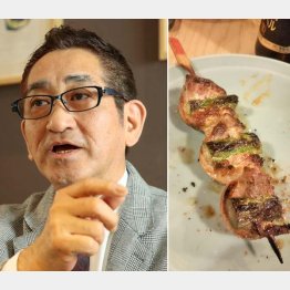 アスパラ巻きはコースにない１本（Ｃ）日刊ゲンダイ