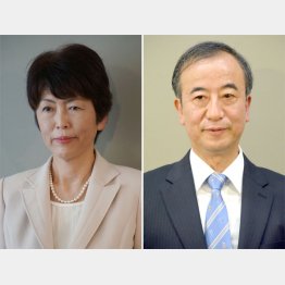 池田千賀子氏（左）と花角英世氏（Ｃ）日刊ゲンダイ
