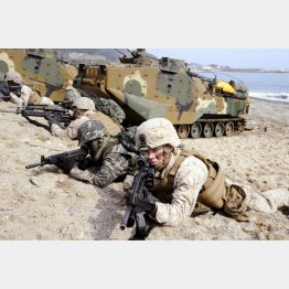 ２０１４年３月に行われた米韓軍事合同演習＝韓国・浦項周辺（Ｃ）共同通信社