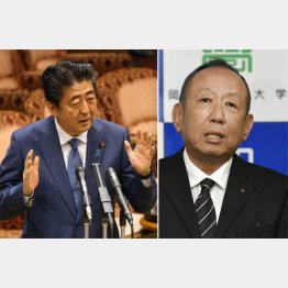 安倍首相と加計理事長（Ｃ）共同通信社