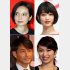 左上から時計回りでベッキー、剛力彩芽、内山理名、吉田栄作（Ｃ）日刊ゲンダイ