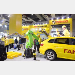 中国国際工業博覧会のファナックの出展ブース（Ｃ）共同通信社