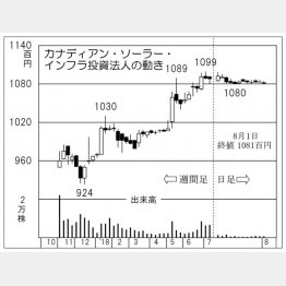 カナディアンソーラーインフラ投資法人（Ｃ）日刊ゲンダイ