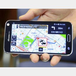 トヨタが開発中のスマホ向けカーナビアプリ（Ｃ）共同通信社