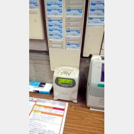 タイムレコーダーで管理される（提供写真）