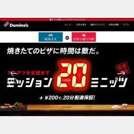 （ドミノ・ピザのウェブサイト）