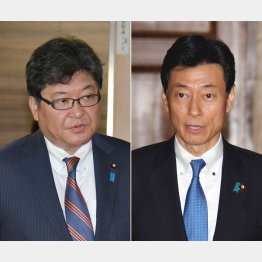 萩生田幹事長代行と西村官房副長官（Ｃ）日刊ゲンダイ
