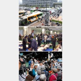 上から、２年の延期でも豊洲市場の欠陥はそのまま、マグロ初競り、築地市場では11日も騒動（Ｃ）日刊ゲンダイ