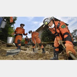 まだまだ復旧途上（広島県熊野町）／（Ｃ）共同通信社