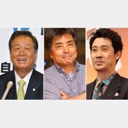 （左から）小沢一郎、村上龍、大泉洋の３氏は２浪している（Ｃ）日刊ゲンダイ