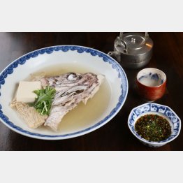 真鯛のかしら酒蒸しポン酢（Ｃ）日刊ゲンダイ