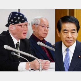 会見する上脇教授（左）（Ｃ）日刊ゲンダイ