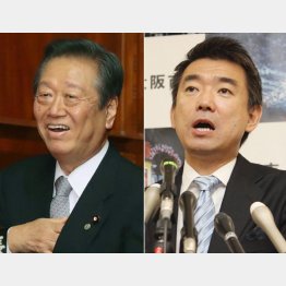小沢一郎氏（左）と橋下徹氏（Ｃ）日刊ゲンダイ
