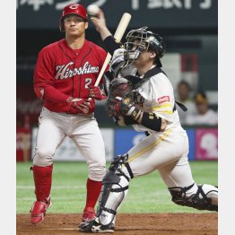 日本一の盗塁阻止（Ｃ）共同通信社