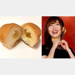 染み出た練乳で手がびしょびしょになることも（右は、指原莉乃）／（提供写真）