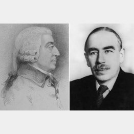 アダム・スミス（左）とケインズがトランプに鉄槌（Ｃ）ゲッティ／共同通信イメージズ