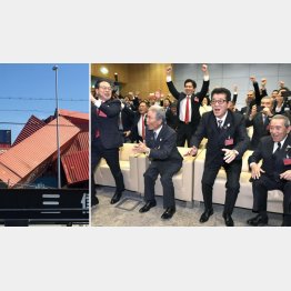 大ハシャギだったが台風21号で夢洲はグチャグチャに（左＝共産党・辰巳孝太郎参議院議員事務所提供）／（Ｃ）共同通信社