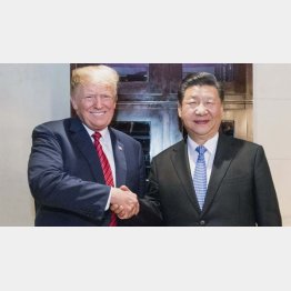 ２人の腹の内は…（Ｃ）新華社＝共同