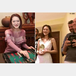 矢澤亜希子さん（右は2度目の世界一に輝いた時の表彰式）（Ｃ）日刊ゲンダイ