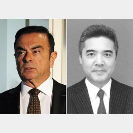 ゴーン容疑者（左）と森本特捜部長（Ｃ）共同通信社