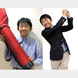 えなりかずきさん。岡本綾子さんのサインを２度もらったジュニア用バッグを大切にしている（提供写真）